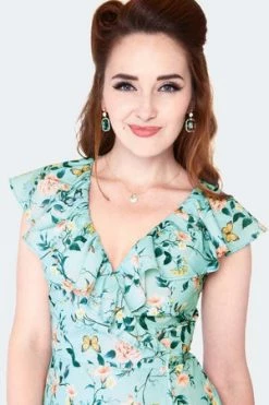 Voodoo Vixen Dainty Butterfly Wrap Dress -Clorhing Shop dainty butterfly wrap dress dra 9512 03.1486 300x