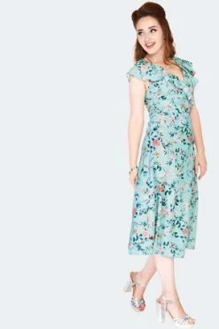 Voodoo Vixen Dainty Butterfly Wrap Dress -Clorhing Shop dainty butterfly wrap dress dra 9512 04.1486 300x