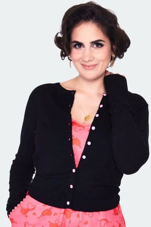 Voodoo Vixen Dark Floral Emb Cardigan 4 Voodoo Vixen Dark Floral Emb Cardigan - Image 4