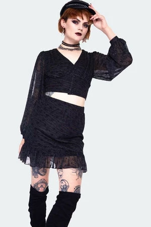 JAWBREAKER Dark Green Zebra With Stars Mini Skirt 3 JAWBREAKER Dark Green Zebra With Stars Mini Skirt - Image 3