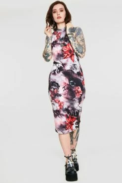 JAWBREAKER Dark Passions Floral Tie Up Dress 7 JAWBREAKER Dark Passions Floral Tie Up Dress -Clorhing Shop dark passions floral tie up dress dra 9008 02.754 300x