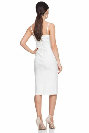 Voodoo Vixen Davina White Wiggle Dress 2 Voodoo Vixen Davina White Wiggle Dress - Image 2