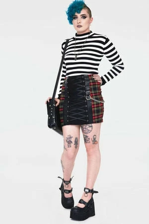 JAWBREAKER Disgraced Tartan Tube Skirt 4 JAWBREAKER Disgraced Tartan Tube Skirt - Image 4