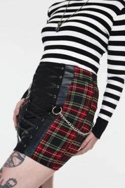 JAWBREAKER Disgraced Tartan Tube Skirt 9 JAWBREAKER Disgraced Tartan Tube Skirt -Clorhing Shop disgraced tartan tube skirt ska 3736 04.991 300x