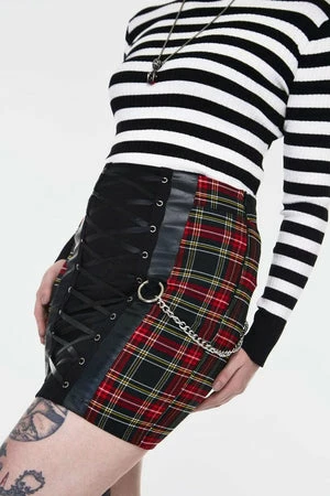 JAWBREAKER Disgraced Tartan Tube Skirt 5 JAWBREAKER Disgraced Tartan Tube Skirt - Image 5