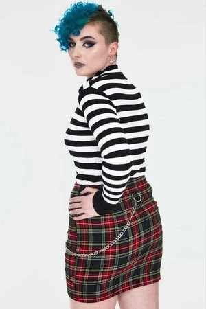 JAWBREAKER Disgraced Tartan Tube Skirt 2 JAWBREAKER Disgraced Tartan Tube Skirt - Image 2