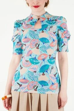 Voodoo Vixen Dita Teese Fan Print Pinup Top 8 Voodoo Vixen Dita Teese Fan Print Pinup Top -Clorhing Shop dita teese fan print pinup top voodoo vixen 4 300x