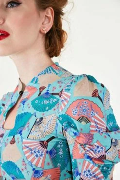 Voodoo Vixen Dita Teese Fan Print Pinup Top 9 Voodoo Vixen Dita Teese Fan Print Pinup Top -Clorhing Shop dita teese fan print pinup top voodoo vixen 5 300x