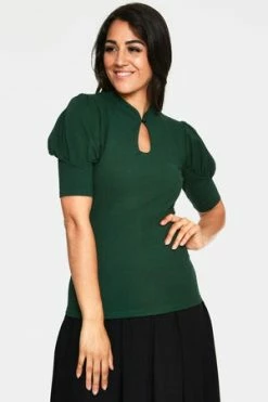 Voodoo Vixen Dita Teese Keyhole Top 18 Voodoo Vixen Dita Teese Keyhole Top -Clorhing Shop dita teese green keyhole top tpa 2472 04.1079 300x