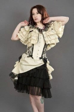 Burleska Diva Knee Length Skirt In Taffeta -Clorhing Shop diva knee length skirt in taffeta burleska 3 300x