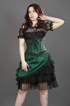 Burleska Diva Knee Length Skirt In Taffeta -Clorhing Shop diva knee length skirt in taffeta burleska 5 300x