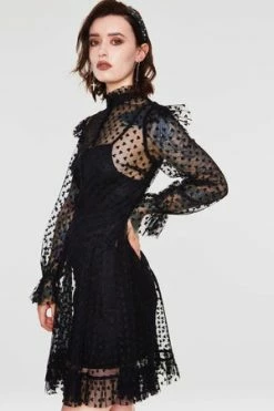 JAWBREAKER Don't Mesh With My Heart Ruffled Skater Dress -Clorhing Shop dont mesh with my heart ruffled skater dress jawbreaker 3 300x