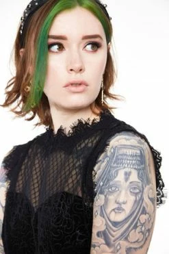 JAWBREAKER Embroidered Rose Velvet Skater Dress -Clorhing Shop dra 9357 bi 04 300x