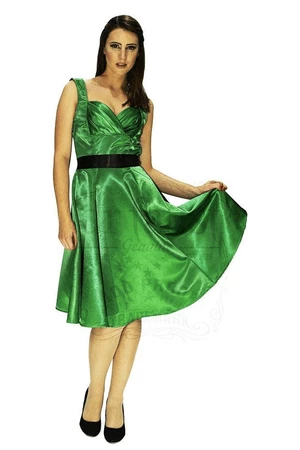 Dr Faust Draped Heart Silk Green Midi Dress - Aaliyah 1 Dr Faust Draped Heart Silk Green Midi Dress - Aaliyah