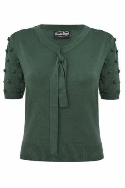 Voodoo Vixen Elaine 40s Bow Sweater -Clorhing Shop elaine 40s bow sweater voodoo vixen 6 300x