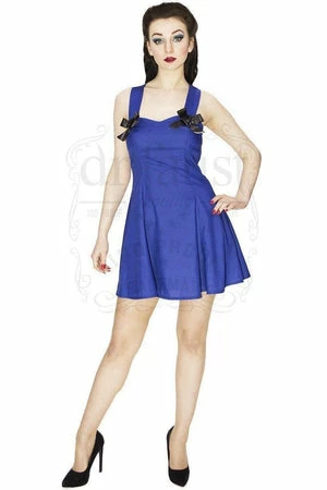 Dr Faust Electric Blue Mini Summer Dress - Layla 1 Dr Faust Electric Blue Mini Summer Dress - Layla