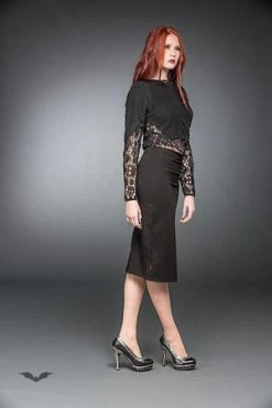 QUEEN OF DARKNESS Elegant Pencil-Skirt -Clorhing Shop elegant pencil skirt queen of darkness 4 300x