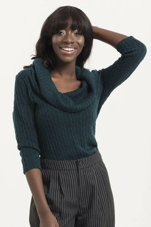 Voodoo Vixen Elena Knitted Cowl Neck Sweater 1 Voodoo Vixen Elena Knitted Cowl Neck Sweater