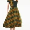 Voodoo Vixen Ella Tartan Flared Dress