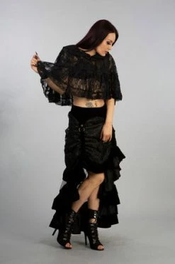 Burleska Francesca Gothic Bolero In Black Lace 7 Burleska Francesca Gothic Bolero In Black Lace -Clorhing Shop francesca gothic bolero in black lace burleska 3 300x