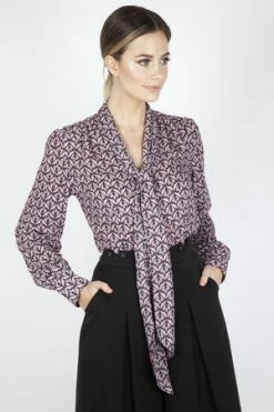 Voodoo Vixen Gabby Crepe Long Sleeve Bow Top 14 Voodoo Vixen Gabby Crepe Long Sleeve Bow Top -Clorhing Shop gabby crepe long sleeve bow top voodoo vixen 6 300x