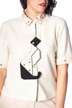 Banned Geo Cat Blouse -Clorhing Shop geo cat blouse banned 3 300x