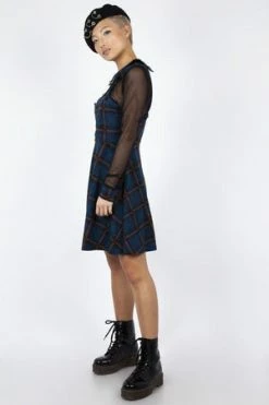 JAWBREAKER Get Fluid Plaid Overall Dress -Clorhing Shop get fluid plaid overall dress jawbreaker 5 300x