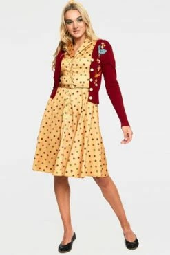 Voodoo Vixen Ginny Woodland Cardigan 34 Voodoo Vixen Ginny Woodland Cardigan -Clorhing Shop ginny red woodland cardigan caa 3502 04.1015 300x