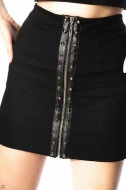 Banned Glam Goth Bodycon Skirt 6 Banned Glam Goth Bodycon Skirt -Clorhing Shop glam goth bodycon skirt banned 3 300x