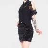 JAWBREAKER Glam Rock Velvet Mini Skirt