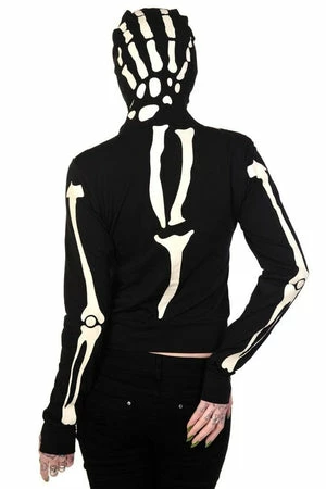 Banned Glow In The Dark Skeleton Hand Hoodie 2 Banned Glow In The Dark Skeleton Hand Hoodie - Image 2
