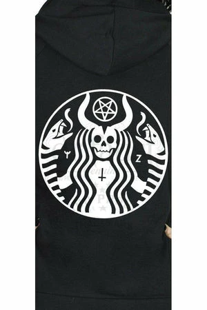 Dr Faust Gothbucks Women's Black Hoodie - Astrid 2 Dr Faust Gothbucks Women's Black Hoodie - Astrid - Image 2