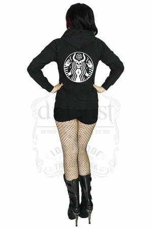Dr Faust Gothbucks Women's Black Hoodie - Astrid 1 Dr Faust Gothbucks Women's Black Hoodie - Astrid