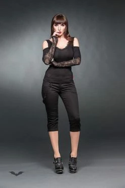 QUEEN OF DARKNESS Gothic Top With Sleeves Made Of Lace -Clorhing Shop gothic top with sleeves made of lace queen of darkness 3 300x