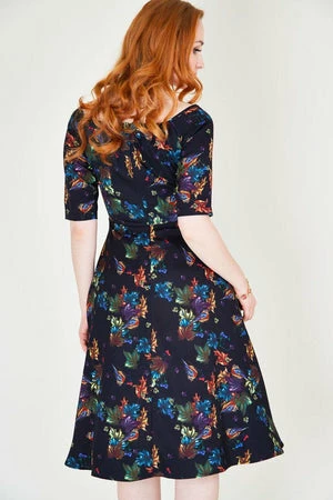 Voodoo Vixen Grace Flared Bardot Dress 2 Voodoo Vixen Grace Flared Bardot Dress - Image 2