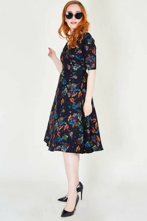 Voodoo Vixen Grace Flared Bardot Dress 3 Voodoo Vixen Grace Flared Bardot Dress - Image 3