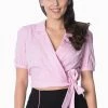 Banned Grease Wrap Gingham Blouse