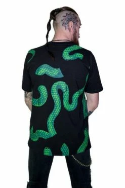 Dr Faust Green Snake God Black T-Shirt - Joshua -Clorhing Shop green snake god black t shirt joshua dr faust 3 300x