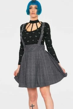 JAWBREAKER Grey Days High Waisted Skirt -Clorhing Shop grey days high waisted skirt ska 3404 02.864 300x