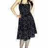 Dr Faust Grumpy Cats Black Midi Dress - Felina