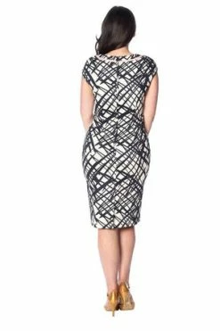 Banned Handsketch Wiggle Dress -Clorhing Shop handsketch wiggle dress banned 2 300x