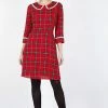 Voodoo Vixen Harley Shadow Collar Tartan Dress