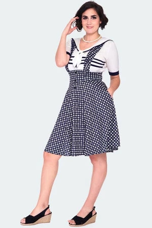Voodoo Vixen Heart Gingham Overall Flare Skirt 4 Voodoo Vixen Heart Gingham Overall Flare Skirt - Image 4