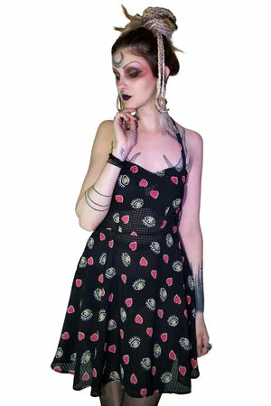 Dr Faust Hearts And Eyes Cute Black Sheer Mini Dress - Alexis 2 Dr Faust Hearts And Eyes Cute Black Sheer Mini Dress - Alexis - Image 2
