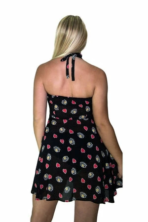 Dr Faust Hearts And Eyes Cute Black Sheer Mini Dress - Alexis 4 Dr Faust Hearts And Eyes Cute Black Sheer Mini Dress - Alexis - Image 4