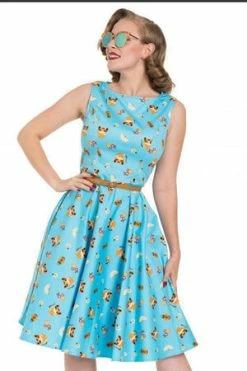 Voodoo Vixen Honey Flared Cat Print Dress -Clorhing Shop honey flared cat print dress voodoo vixen 5 300x