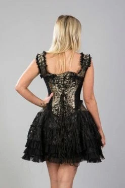Burleska Jasmin Corset Dress In King Brocade -Clorhing Shop jasmin corset dress in king brocade burleska 6 300x