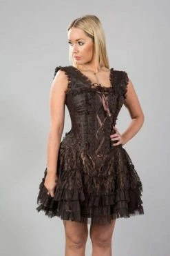 Burleska Jasmin Corset Dress In King Brocade