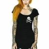 Dr Faust Jolly Roger Black Mini Dress - Blake