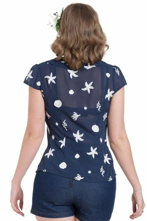 Voodoo Vixen Kelly Under-The-Sea Embroidered Top 2 Voodoo Vixen Kelly Under-The-Sea Embroidered Top - Image 2